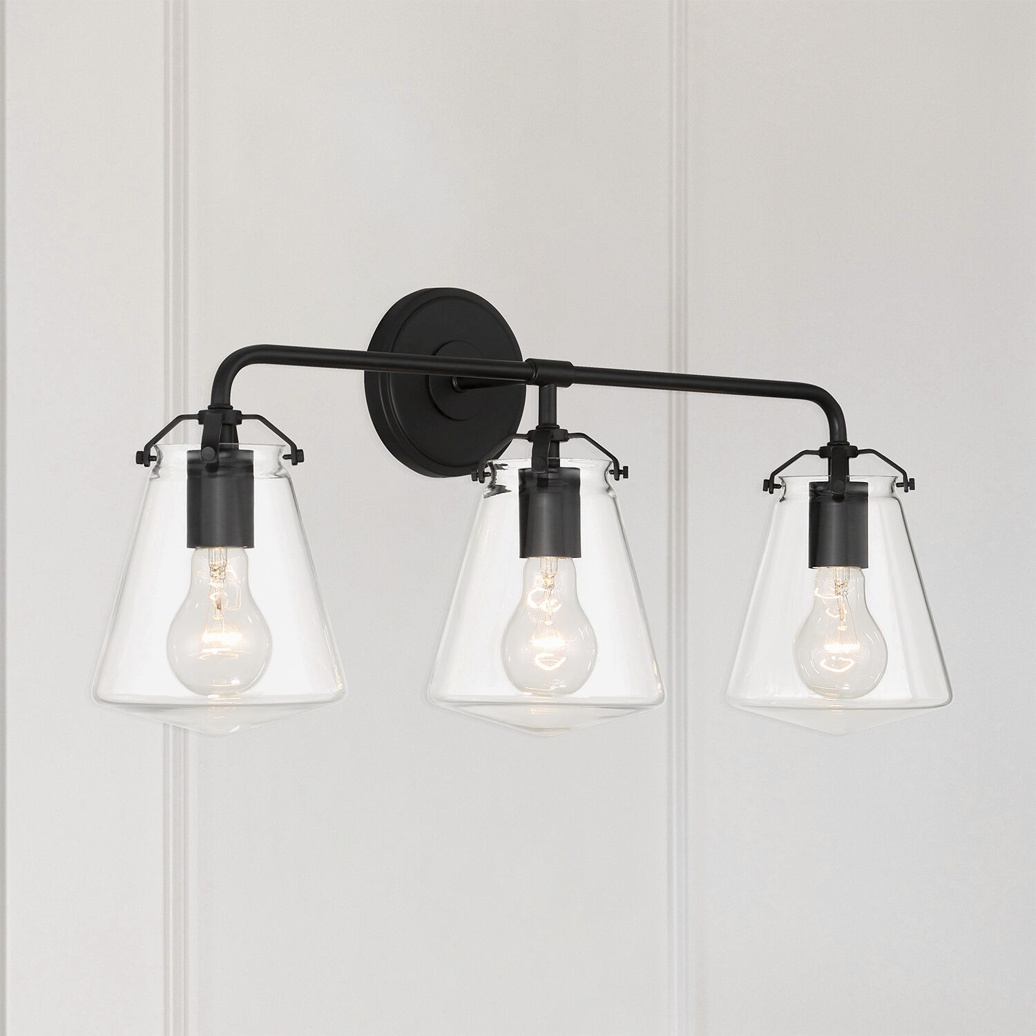 Voss Bath Vanity Light Wall Light in Matte Black