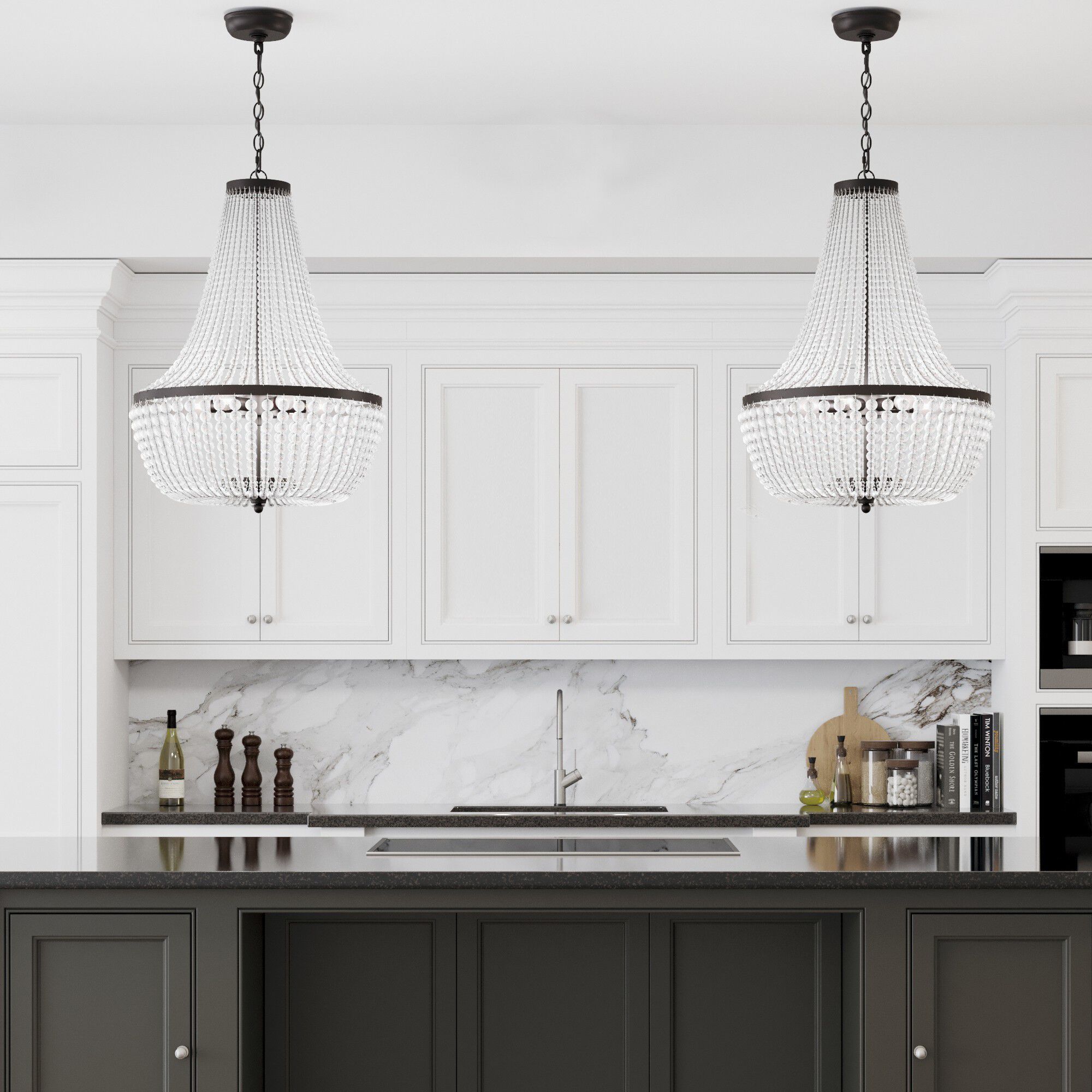 Rylee 6 Light 18.75 inch Matte Black Chandelier Ceiling Light