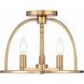 Abbott 3 Light 13.75 inch Semi-Flush Mount