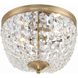 Nola 2 Light 11.5 inch Vibrant Gold Flush Ceiling Light