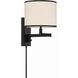 Madison 21.25 inch 60.00 watt Matte Black Task Sconce Wall Light