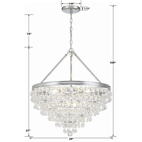 Calypso 8 Light 25 inch Polished Chrome Chandelier Ceiling Light
