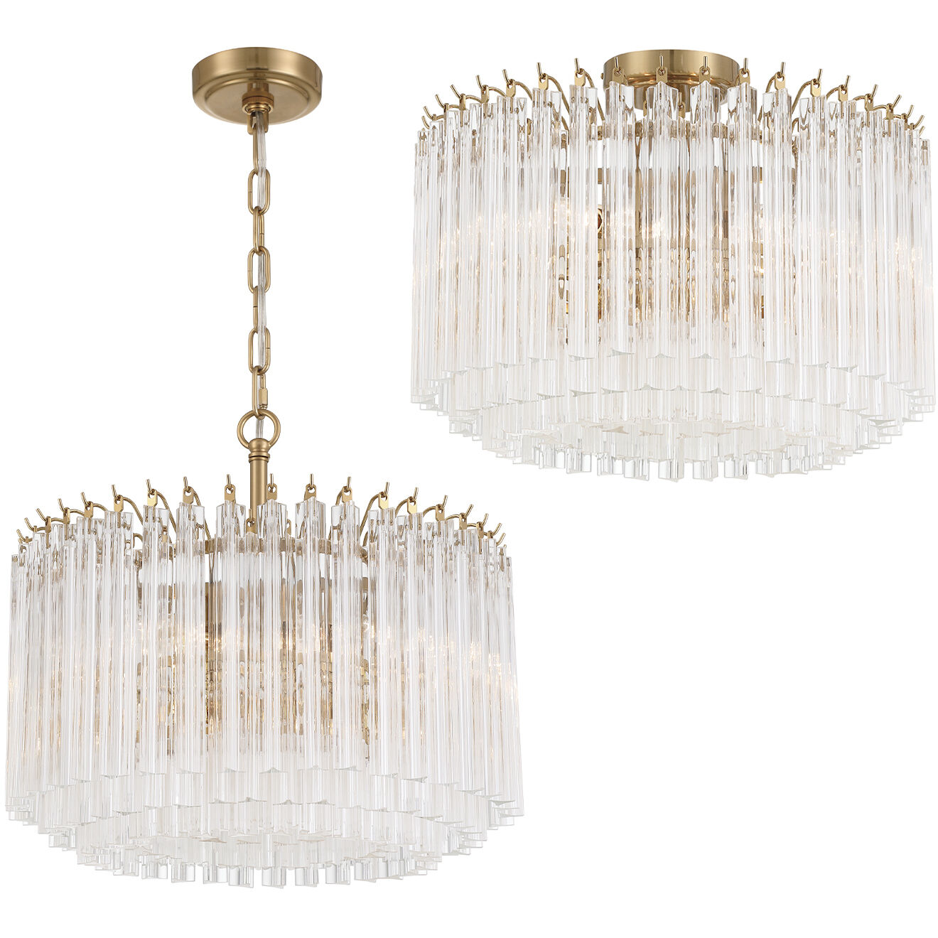 Lofton 5 Light 18 inch Aged Brass Chandelier Ceiling Light