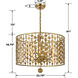Layla 6 Light 23.75 inch Antique Gold Chandelier Ceiling Light