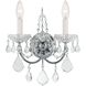 Imperial 2 Light 12 inch Polished Chrome Sconce Wall Light in Clear Hand Cut
