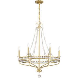 Seville 6 Light 28 inch Aged Brass Chandelier Ceiling Light
