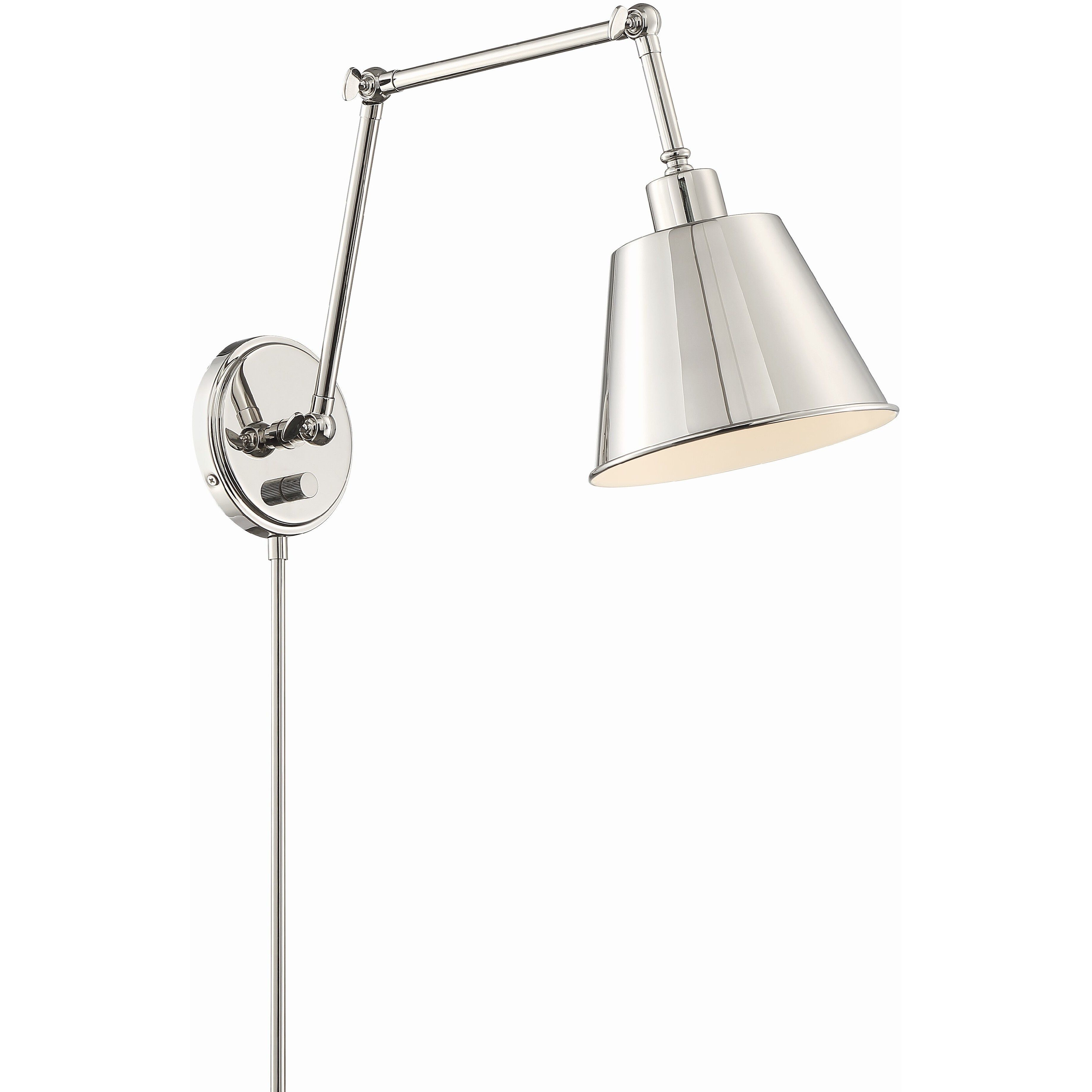 Mitchell 30 inch 60.00 watt Polished Nickel Task Sconce Wall Light