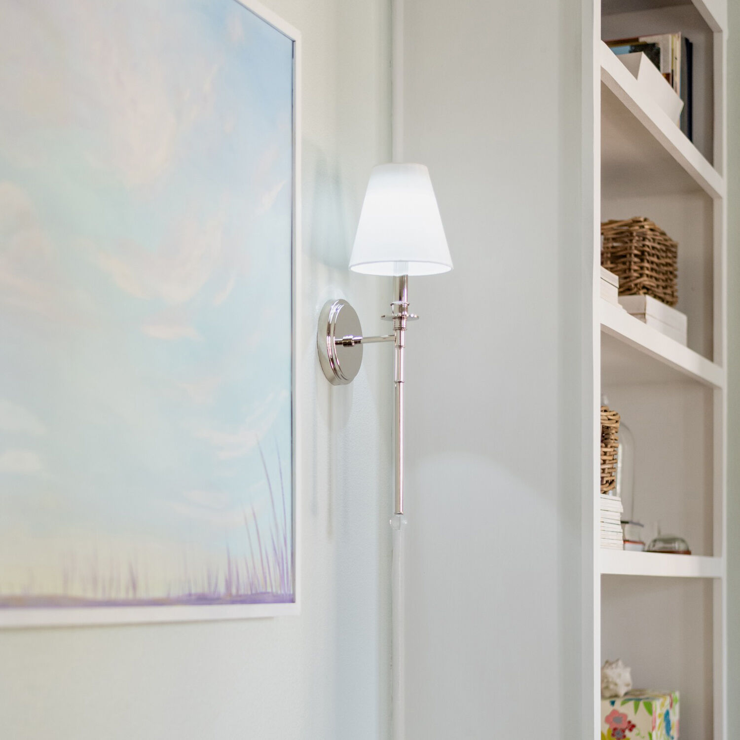 Riverdale Bath Sconce Wall Light in Polished Nickel