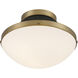 Xander 1 Light 12.25 inch Vibrant Gold and Matte Black Flush Mount Ceiling Light