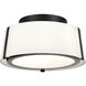 Fulton 2 Light 12 inch Black Semi Flush Ceiling Light