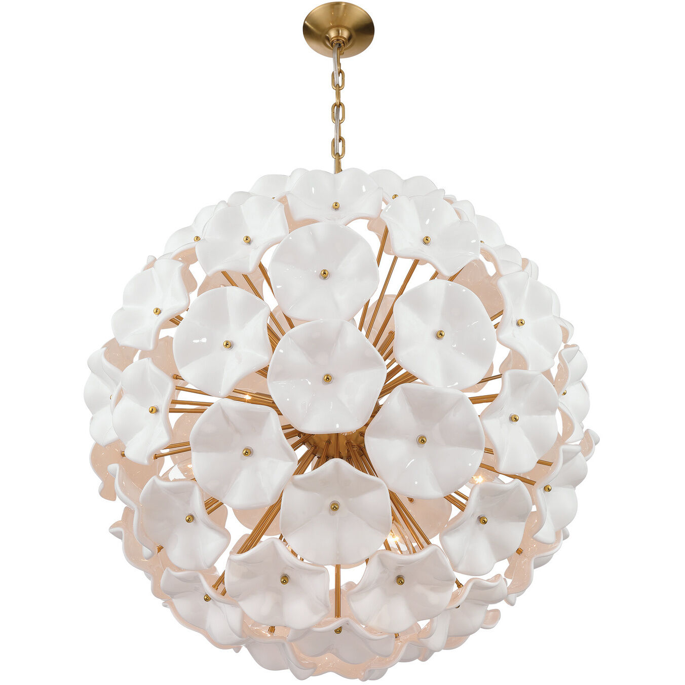 Esme 12 Light 28 inch Aged Brass Chandelier Ceiling Light