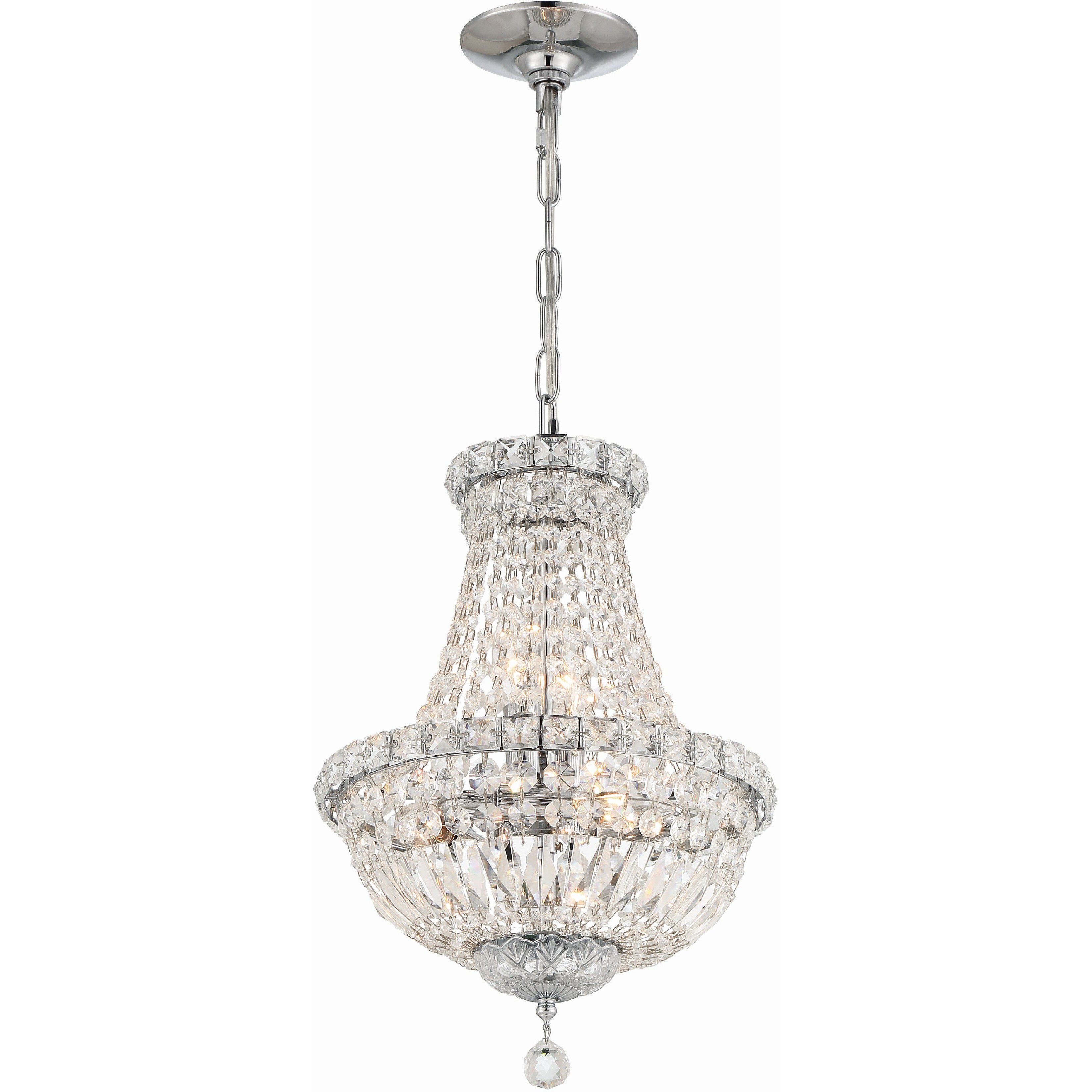 Roslyn 5 Light 12 inch Polished Chrome Mini Chandelier Ceiling Light