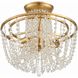 Arcadia 3 Light 15 inch Antique Gold Semi Flush Ceiling Light