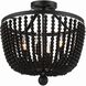 Rylee 4 Light 16.5 inch Matte Black Semi Flush Ceiling Light in Black Wood