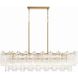 Addis 14 Light 51.75 inch Aged Brass Chandelier Ceiling Light in Tronchi Glass Clear
