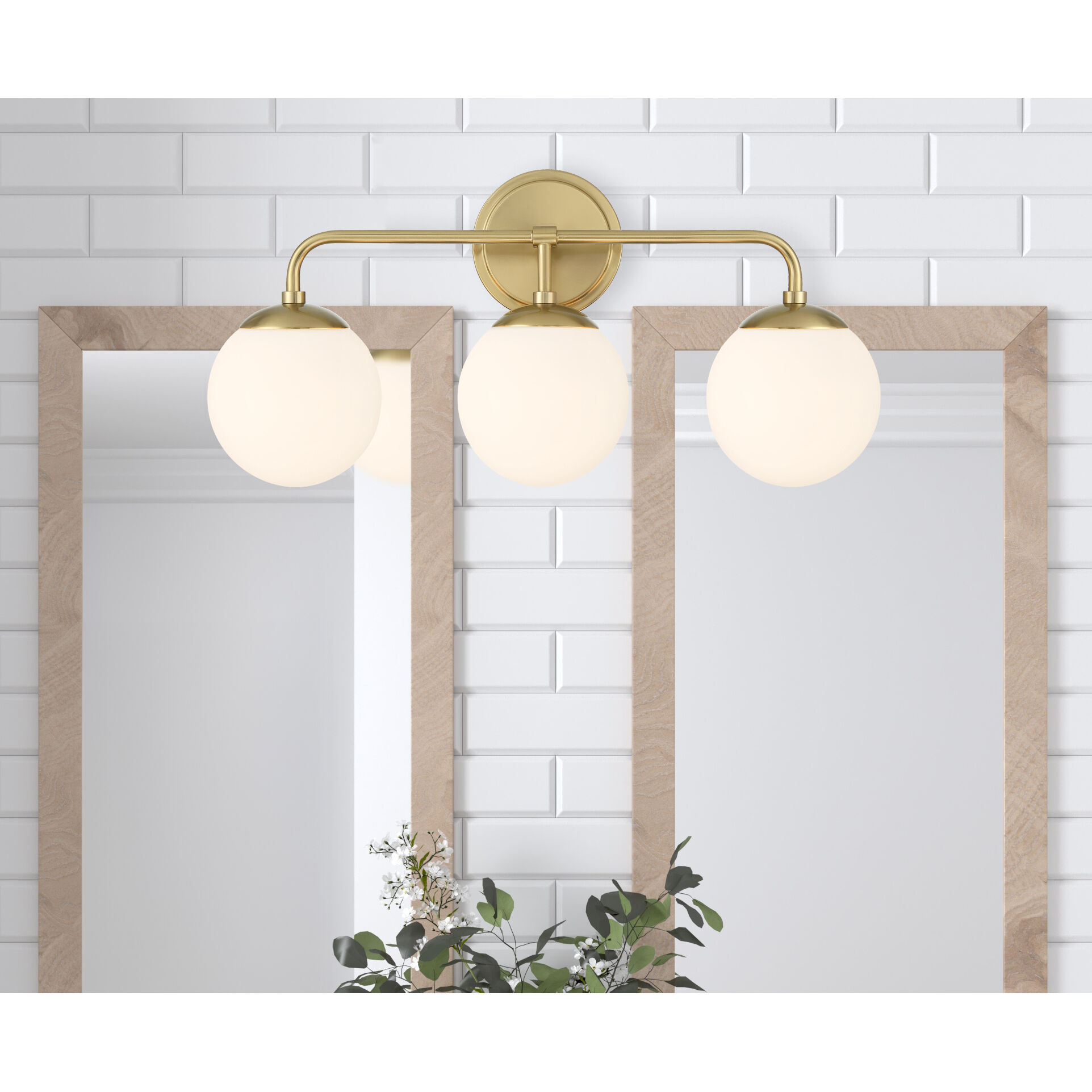 Maverick 3 Light 23 inch Vibrant Gold Bath Vanity Light Wall Light