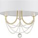 Delilah 3 Light 15.75 inch Aged Brass Mini Chandelier Ceiling Light