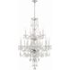 Traditional Crystal 15 Light 32 inch Polished Chrome Chandelier Ceiling Light