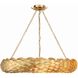 Broche 8 Light 33.5 inch Antique Gold Chandelier Ceiling Light