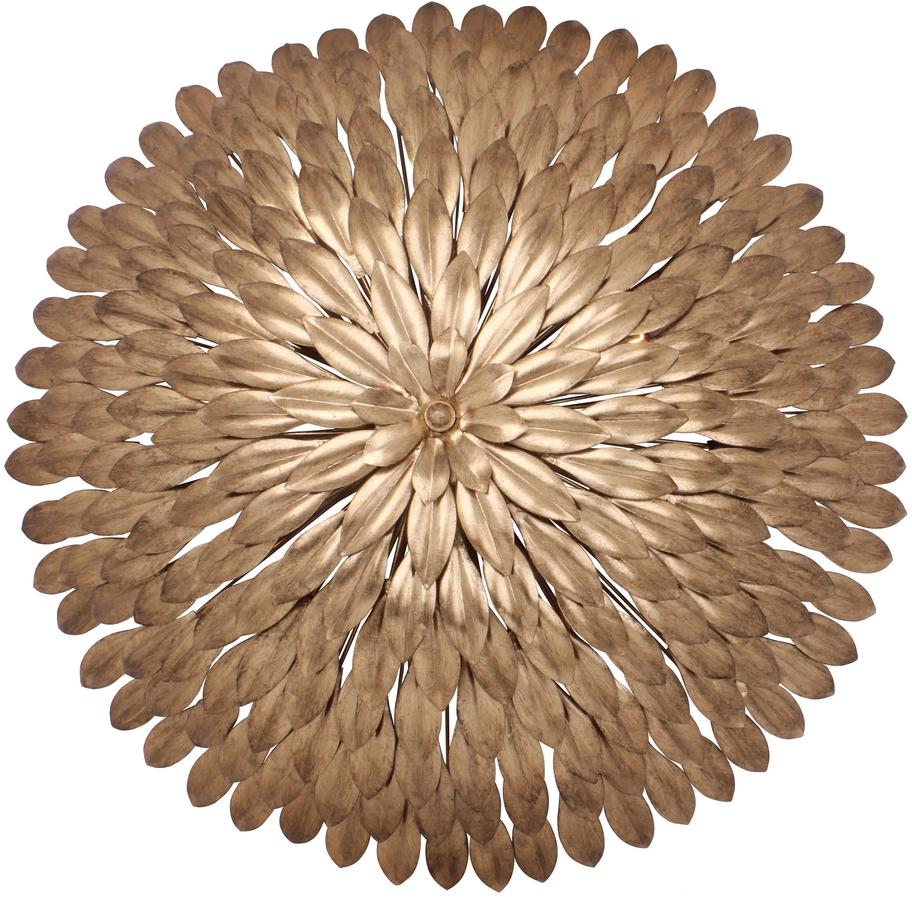 Broche 6 Light 24 inch Antique Gold Semi Flush Ceiling Light