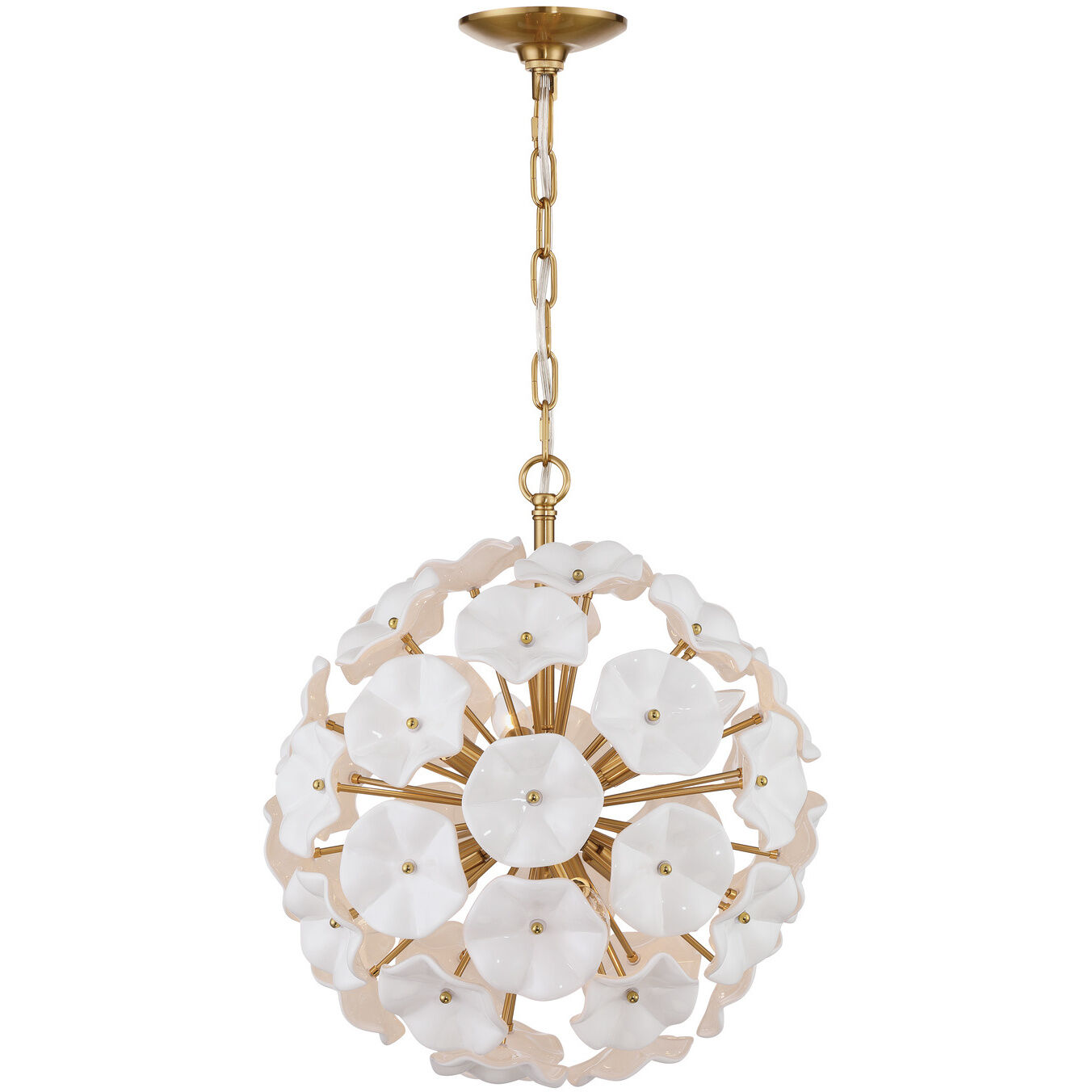 Esme 6 Light 18.25 inch Aged Brass Chandelier Ceiling Light