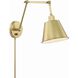 Mitchell 30 inch 60.00 watt Aged Brass Task Sconce Wall Light