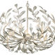 Broche 5 Light 23 inch Antique Silver Chandelier Ceiling Light