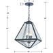 Glacier 3 Light 14 inch Black Charcoal Pendant Ceiling Light in Water