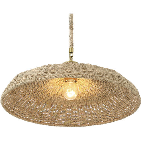 Odessa 1 Light 20.5 inch Soft Gold Pendant Ceiling Light