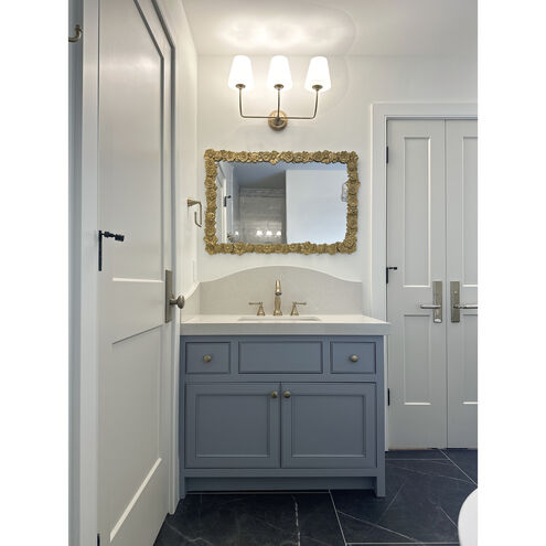 Sylvan 3 Light 23.25 inch Vibrant Gold Bathroom Vanity Light Wall Light