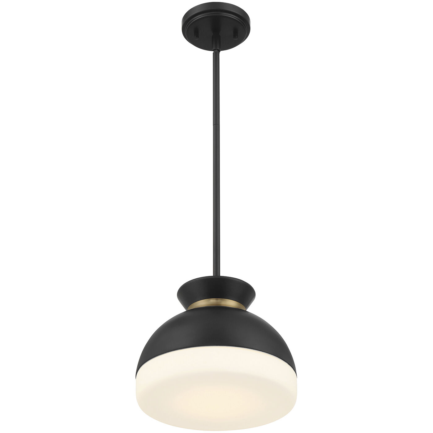 Gidget 1 Light 10.25 inch Matte Black and Vibrant Gold Mini Pendant Ceiling Light