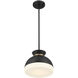 Gidget 1 Light 10.25 inch Matte Black and Vibrant Gold Mini Pendant Ceiling Light