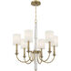 Lloyd 6 Light 26 inch Aged Brass Chandelier Ceiling Light