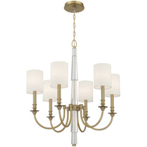 Lloyd 6 Light 26 inch Aged Brass Chandelier Ceiling Light