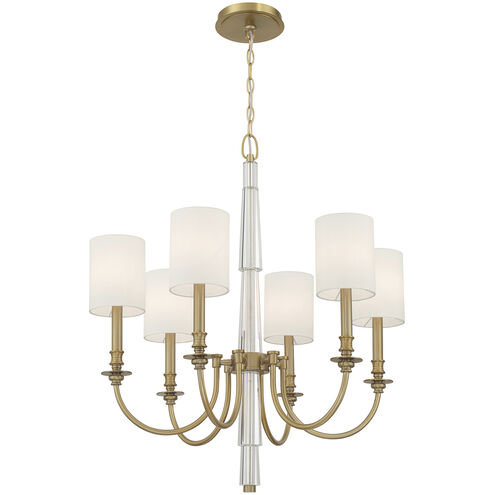 Lloyd 6 Light 26 inch Aged Brass Chandelier Ceiling Light