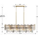 Addis 14 Light 51.75 inch Aged Brass Chandelier Ceiling Light in Tronchi Glass Autumn