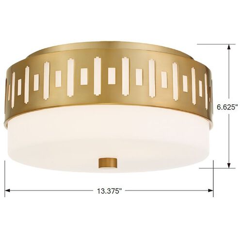 Keaton 2 Light 13.25 inch Vibrant Gold Flush/Semi Flush Ceiling Light