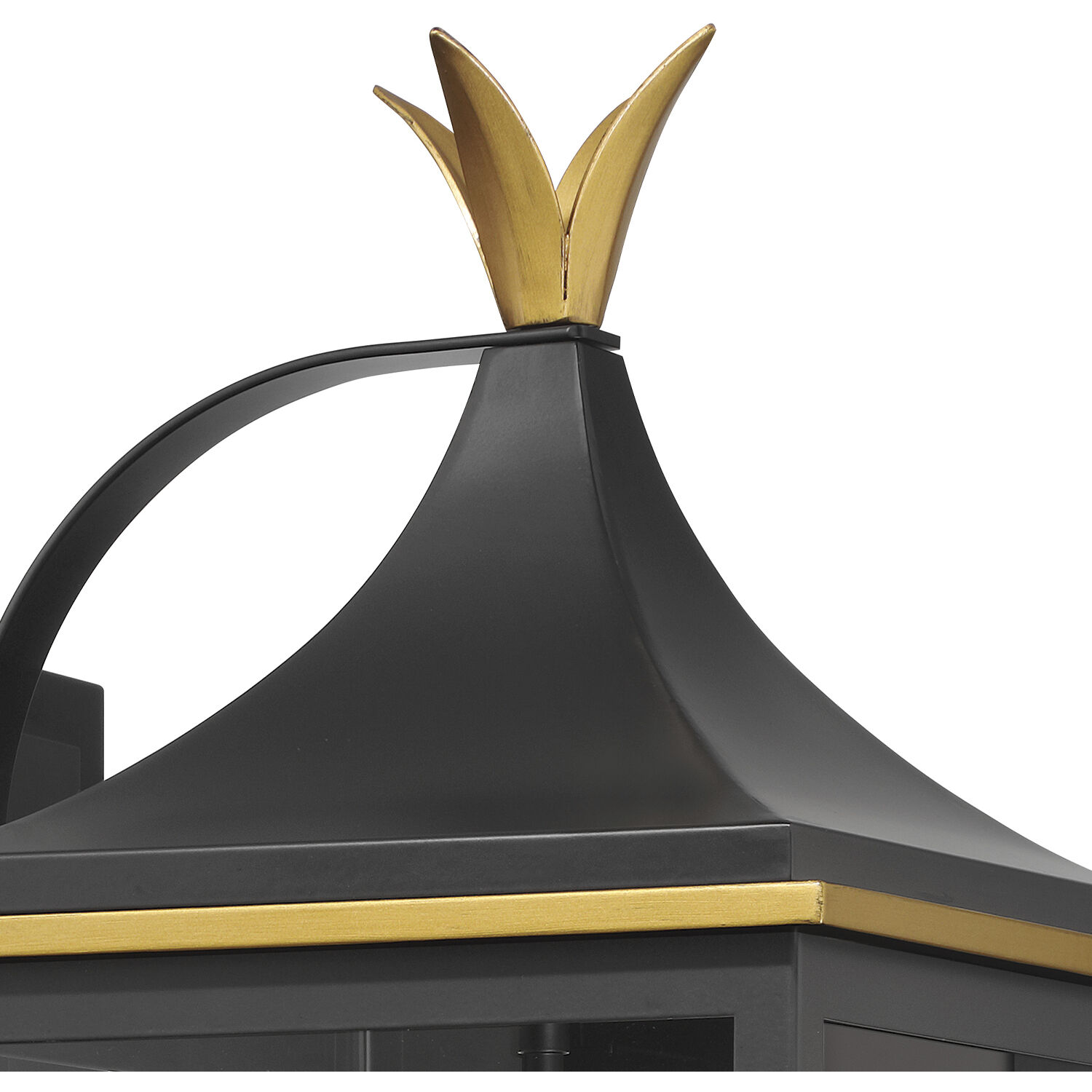 Simpson Wall Sconce Wall Light in Matte Black and Textured Gold