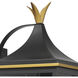 Simpson Wall Sconce Wall Light in Matte Black and Textured Gold
