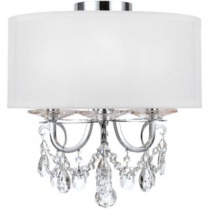 Othello 3 Light 14 inch Polished Chrome Semi Flush Ceiling Light