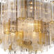 Addis 16 Light 32 inch Aged Brass Flush Mount Ceiling Light in Tronchi Glass Autumn