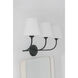 Sylvan Bath Vanity Light Wall Light in Black Forged