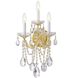 Maria Theresa Sconce Wall Light in Clear Swarovski Strass, Gold