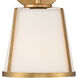 Fulton Bath Sconce Wall Light in Antique Gold, White