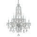 Traditional Crystal 10 Light 32 inch Polished Chrome Chandelier Ceiling Light in Clear Hand Cut
