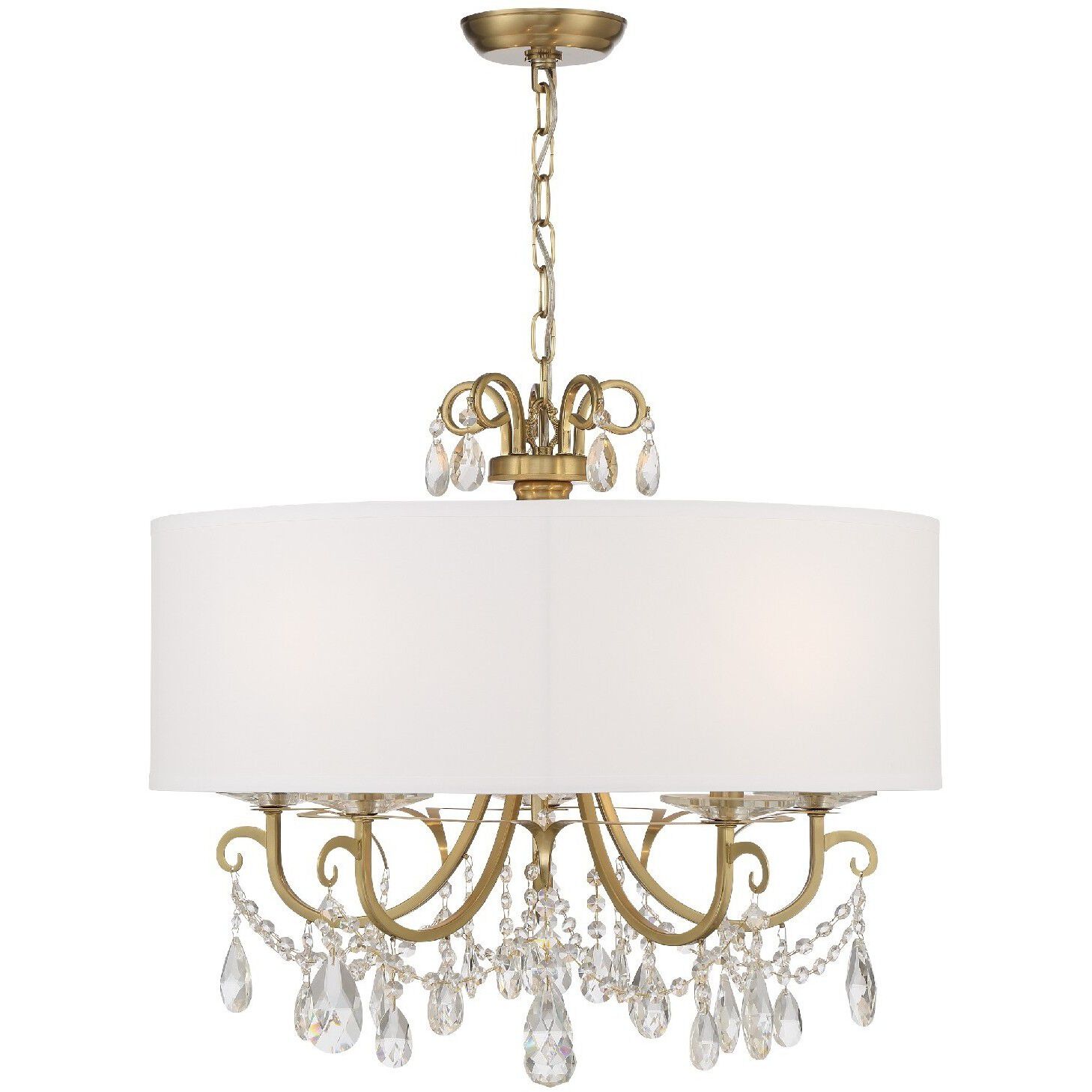 Othello 5 Light 24 inch Vibrant Gold Chandelier Ceiling Light in Clear Spectra