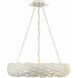 Broche 6 Light 24 inch Matte White Chandelier Ceiling Light
