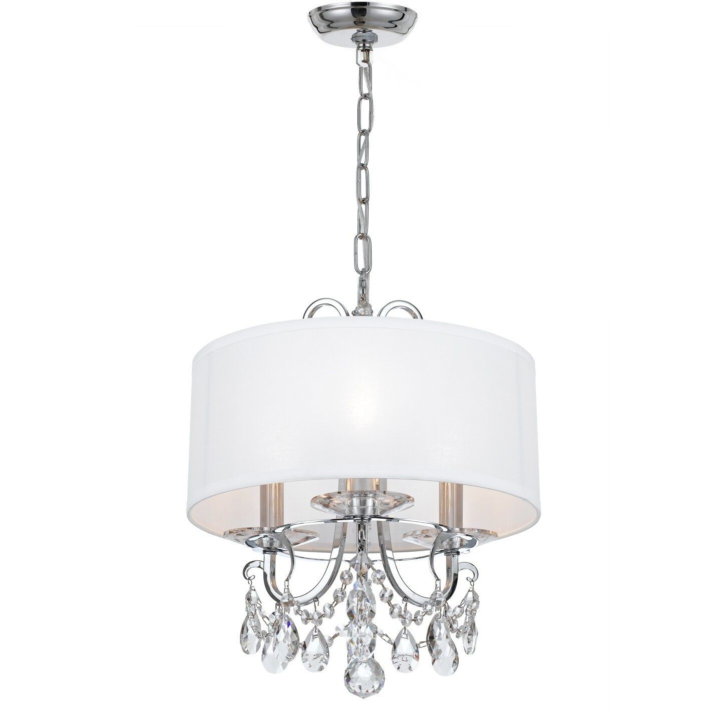 Othello 3 Light 14 inch Polished Chrome Mini Chandelier Ceiling Light in Clear Spectra