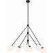 Omni 6 Light 46.5 inch Matte Black Chandelier Ceiling Light