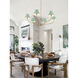 Xavier 6 Light 48 inch Vibrant Gold Chandelier Ceiling Light in Vibrant Gold and Green
